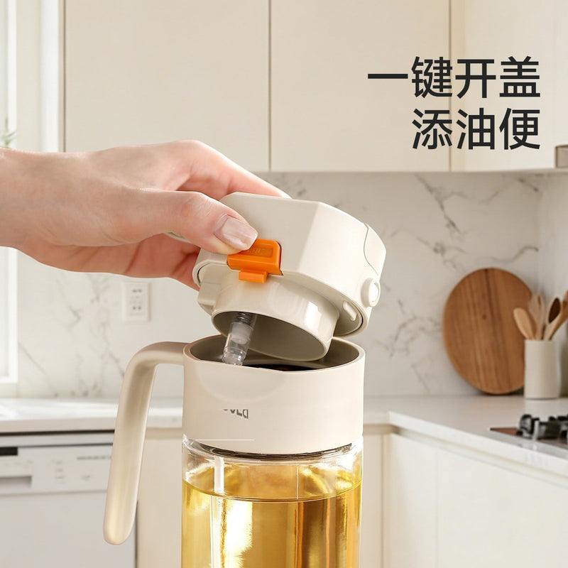 580ml 2in1 Oil Dispenser & Sprayer | Glass Oil Bottle
