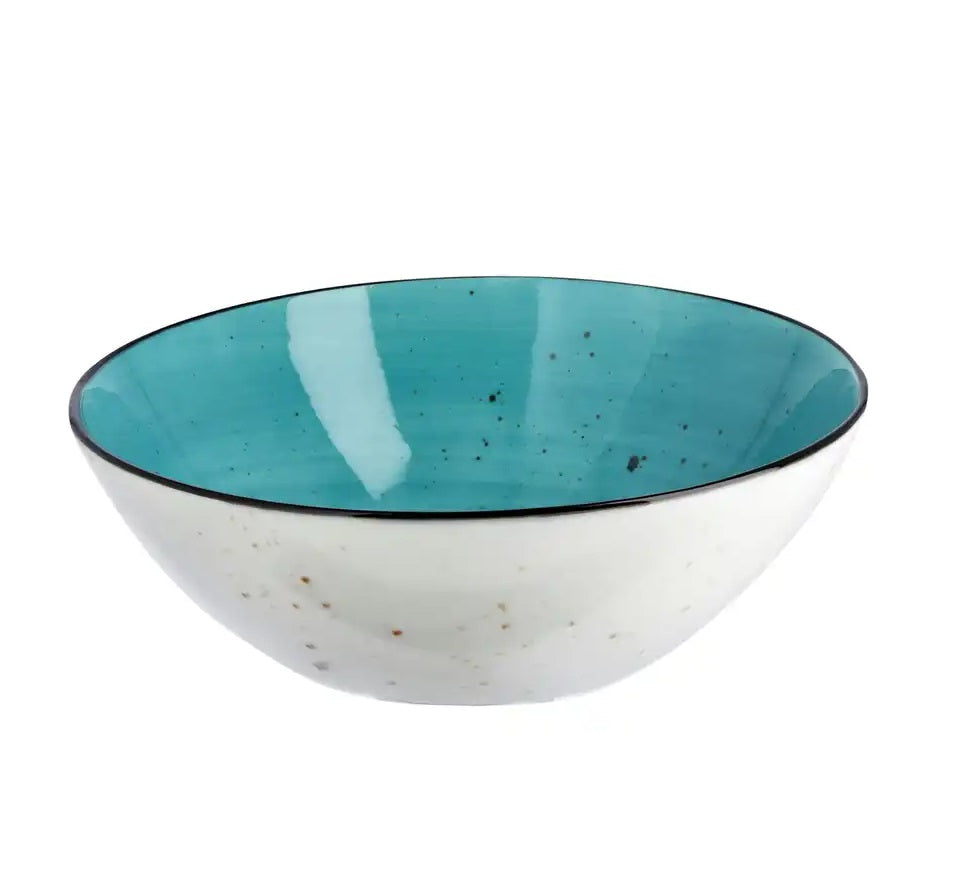 Aqua Mist Speckled Ceramic Bowl