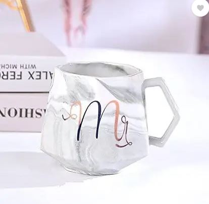 Mr. & Mrs. Marble Pattern Mug Techmanistan