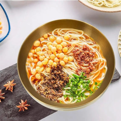 3 Pcs Golden Stainless Steel Bowls Set