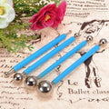 4Pcs Stainless Steel Fondant Ball Modeling Tool Set for Cake Decorating