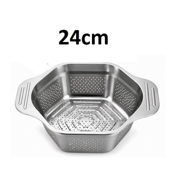 Hexagon Shape Stainless Steel Colander Strainer