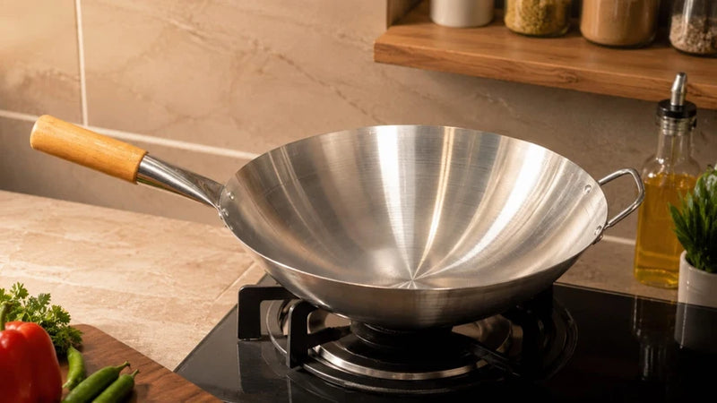 Stainless Steel Wok Pan Stir Fry Pan