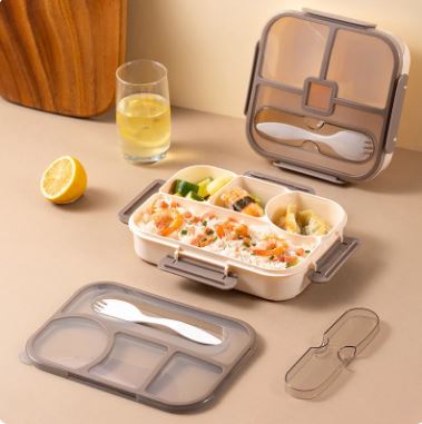 Kids Bento Lunch Box with Fork – Leakproof & Safe - Techmanistan in Pakistan