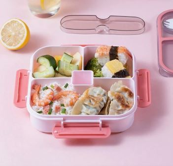 Kids Bento Lunch Box with Fork – Leakproof & Safe - Techmanistan in Pakistan