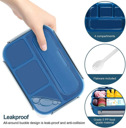 Kids Bento Lunch Box with Fork – Leakproof & Safe - Techmanistan in Pakistan