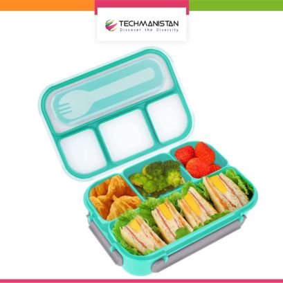 Kids Bento Lunch Box with Fork – Leakproof & Safe - Techmanistan in Pakistan