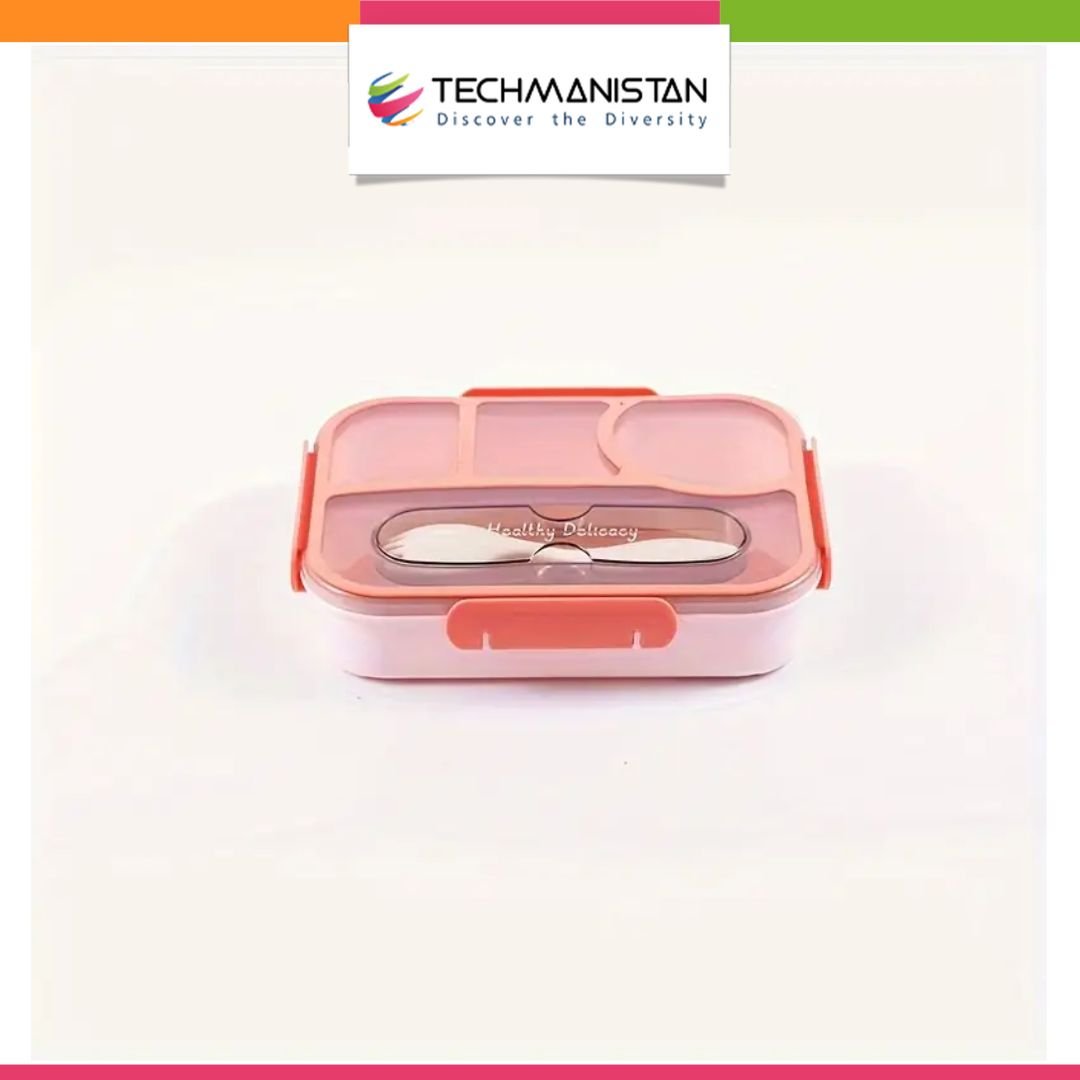 Kids Bento Lunch Box with Fork – Leakproof & Safe - Techmanistan in Pakistan