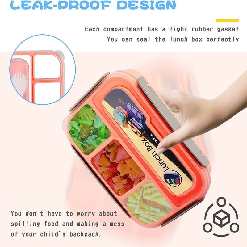Kids Bento Lunch Box with Fork – Leakproof & Safe - Techmanistan in Pakistan