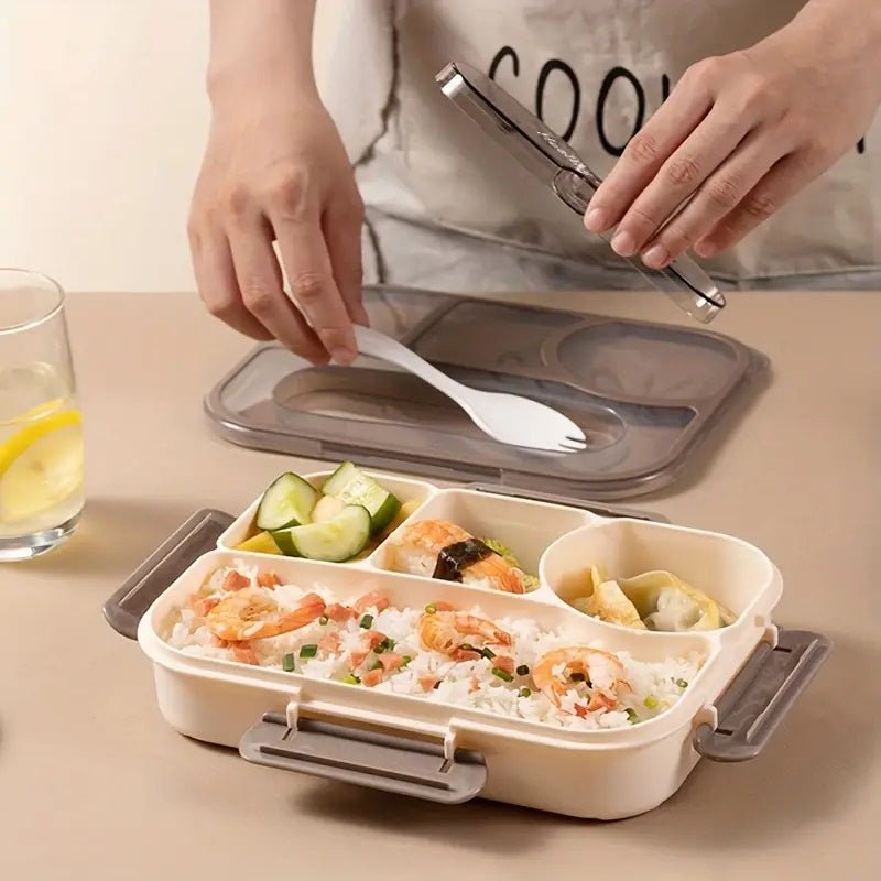 Kids Bento Lunch Box with Fork – Leakproof & Safe - Techmanistan