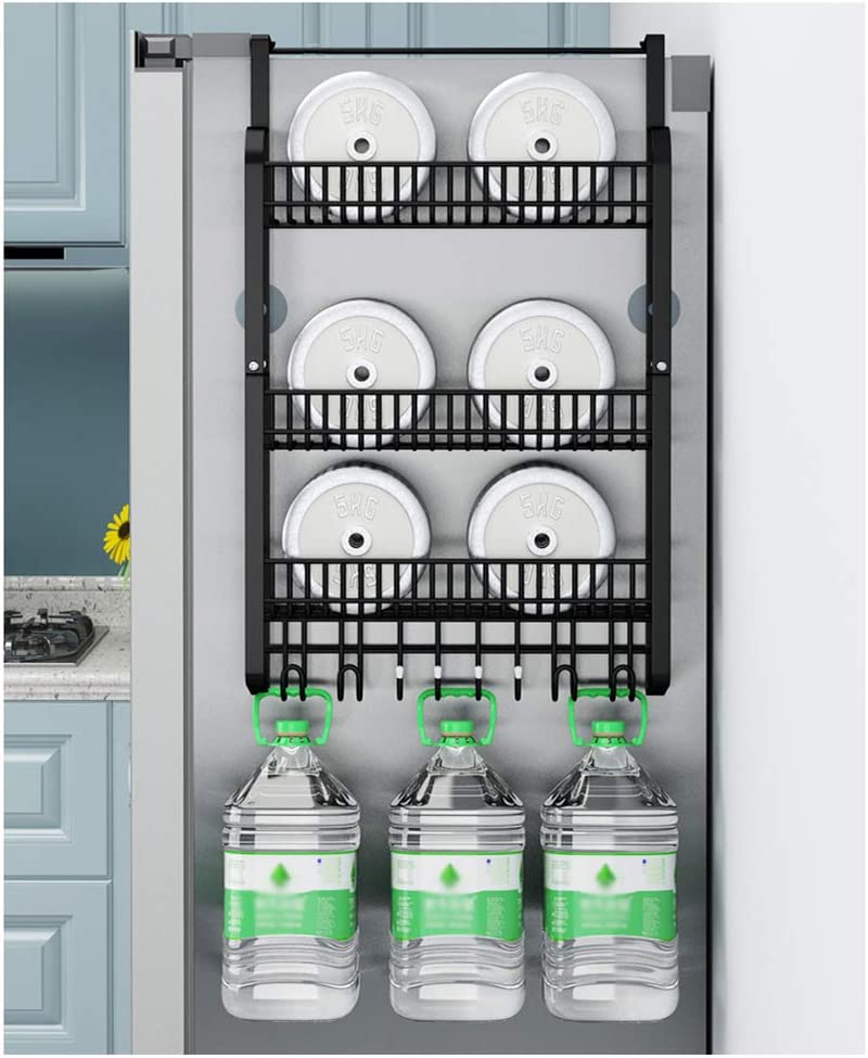 Kitchen Refrigerator Side Rack, 3 Tier Storage Rack, Fridge Spice Rack Refrigerator Rack Side Shelf Refrigerator Shelf, Fridge Side Rack, 3 Tier Kitchen Spice Rack, Organizer - Techmanistan in Pakistan