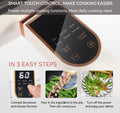 Deep Honeycomb Non-Stick Electric Sauce Pan with Glass Lid