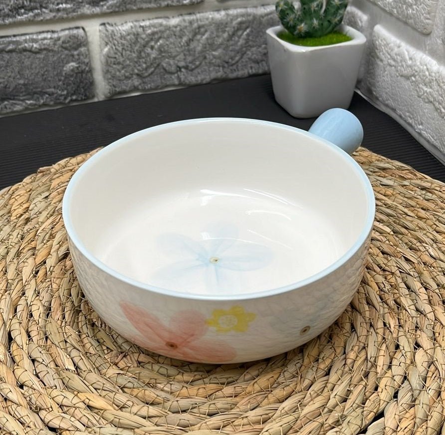 Korean Bowl Cute Ceramic Bowl With Handle - Techmanistan in Pakistan