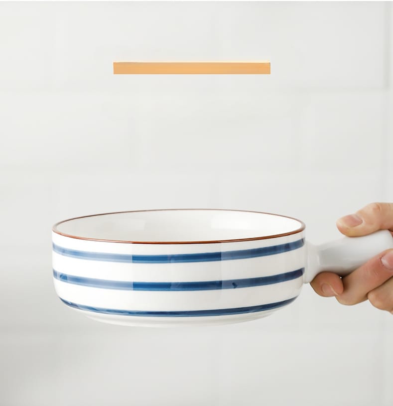 Korean Bowl Cute Ceramic Bowl With Handle - Techmanistan in Pakistan