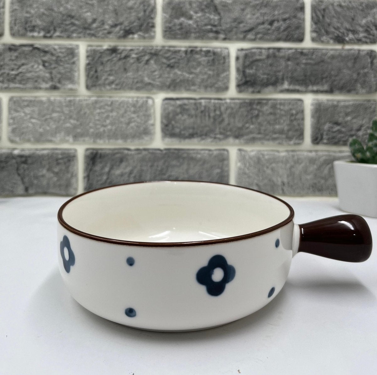 Korean Bowl Cute Ceramic Bowl With Handle - Techmanistan in Pakistan