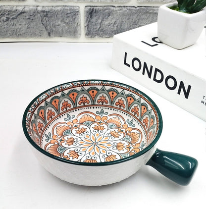Korean Bowl Cute Ceramic Bowl With Handle - Techmanistan in Pakistan