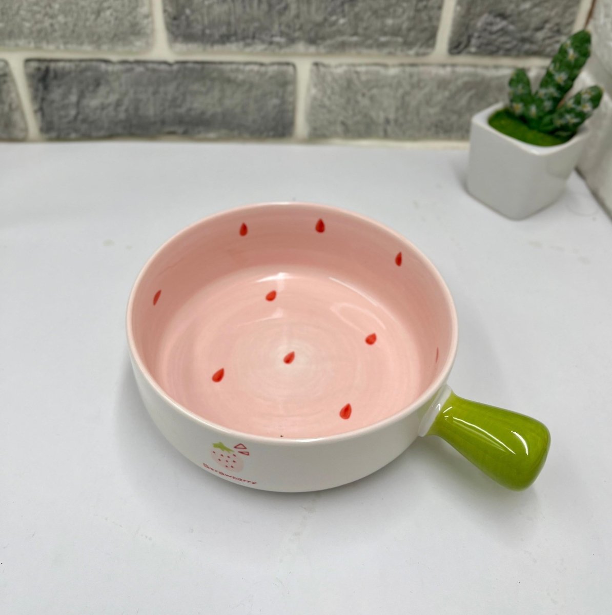 Korean Bowl Cute Ceramic Bowl With Handle - Techmanistan in Pakistan