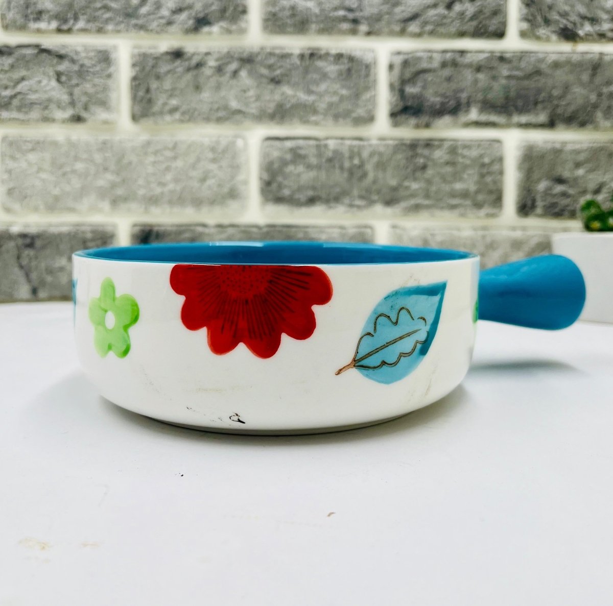 Korean Bowl Cute Ceramic Bowl With Handle - Techmanistan in Pakistan