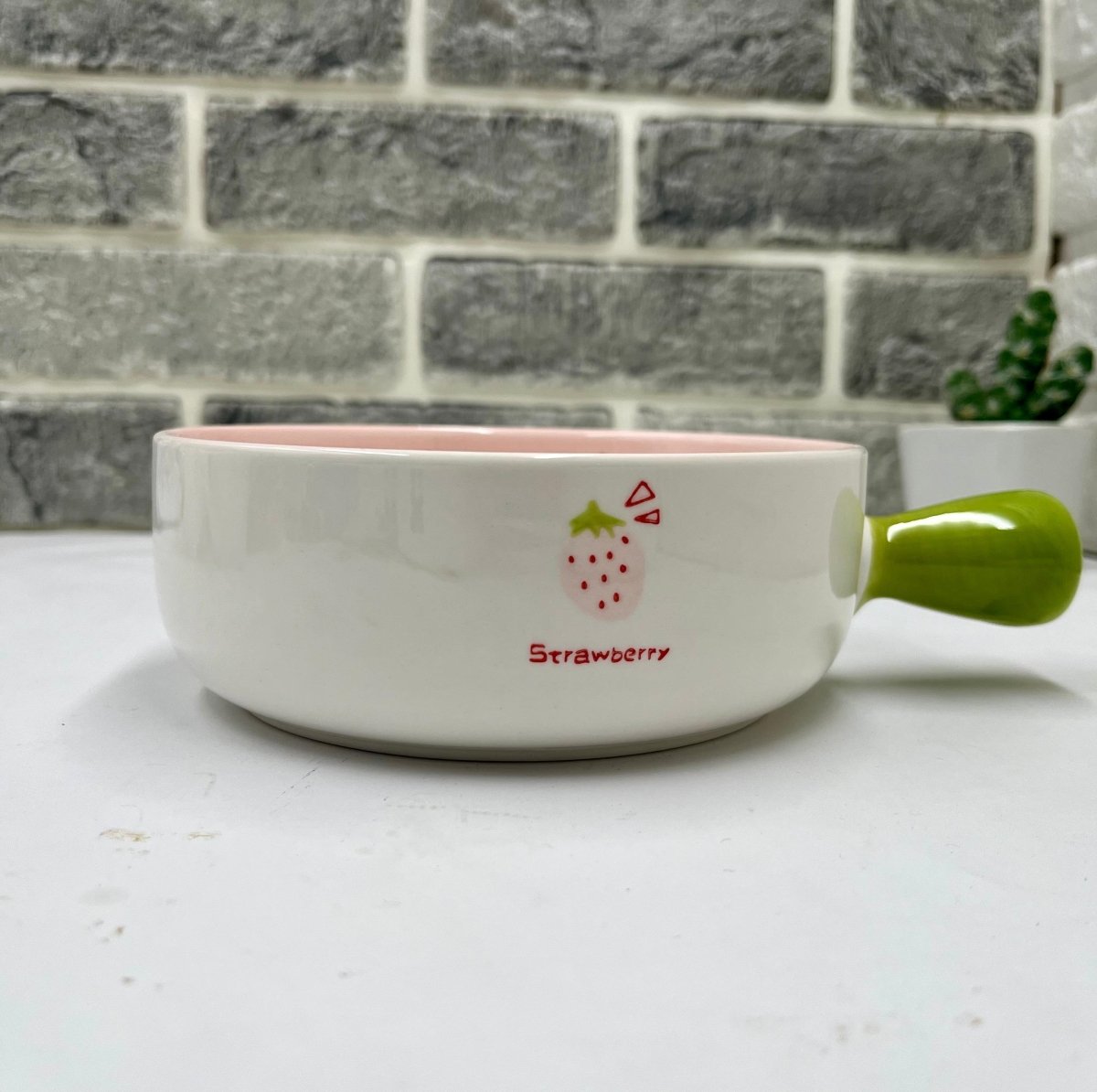 Korean Bowl Cute Ceramic Bowl With Handle - Techmanistan in Pakistan