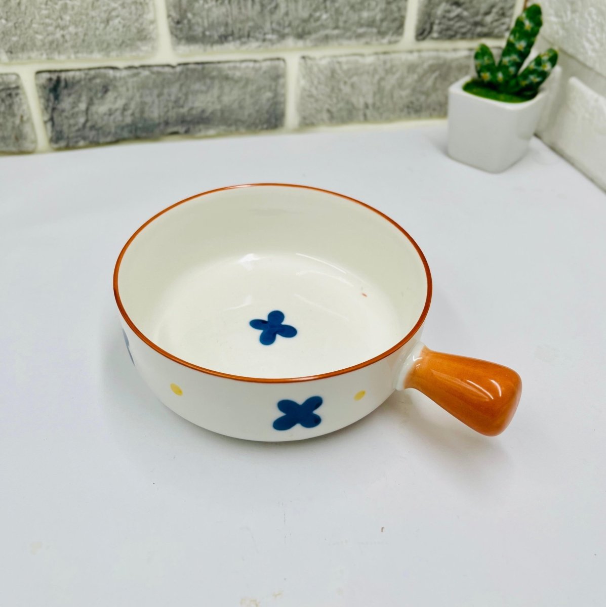 Korean Bowl Cute Ceramic Bowl With Handle - Techmanistan in Pakistan