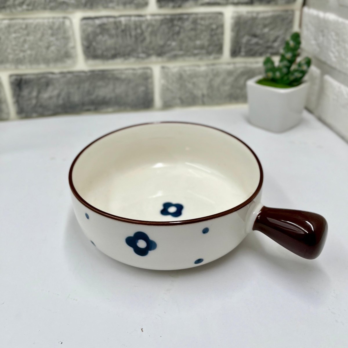 Korean Bowl Cute Ceramic Bowl With Handle - Techmanistan in Pakistan