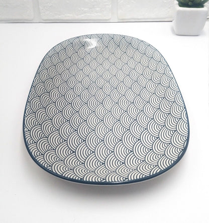 Large Oval Ceramic Tray - Techmanistan in Pakistan
