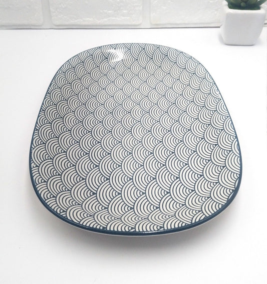 Large Oval Ceramic Tray - Techmanistan in Pakistan