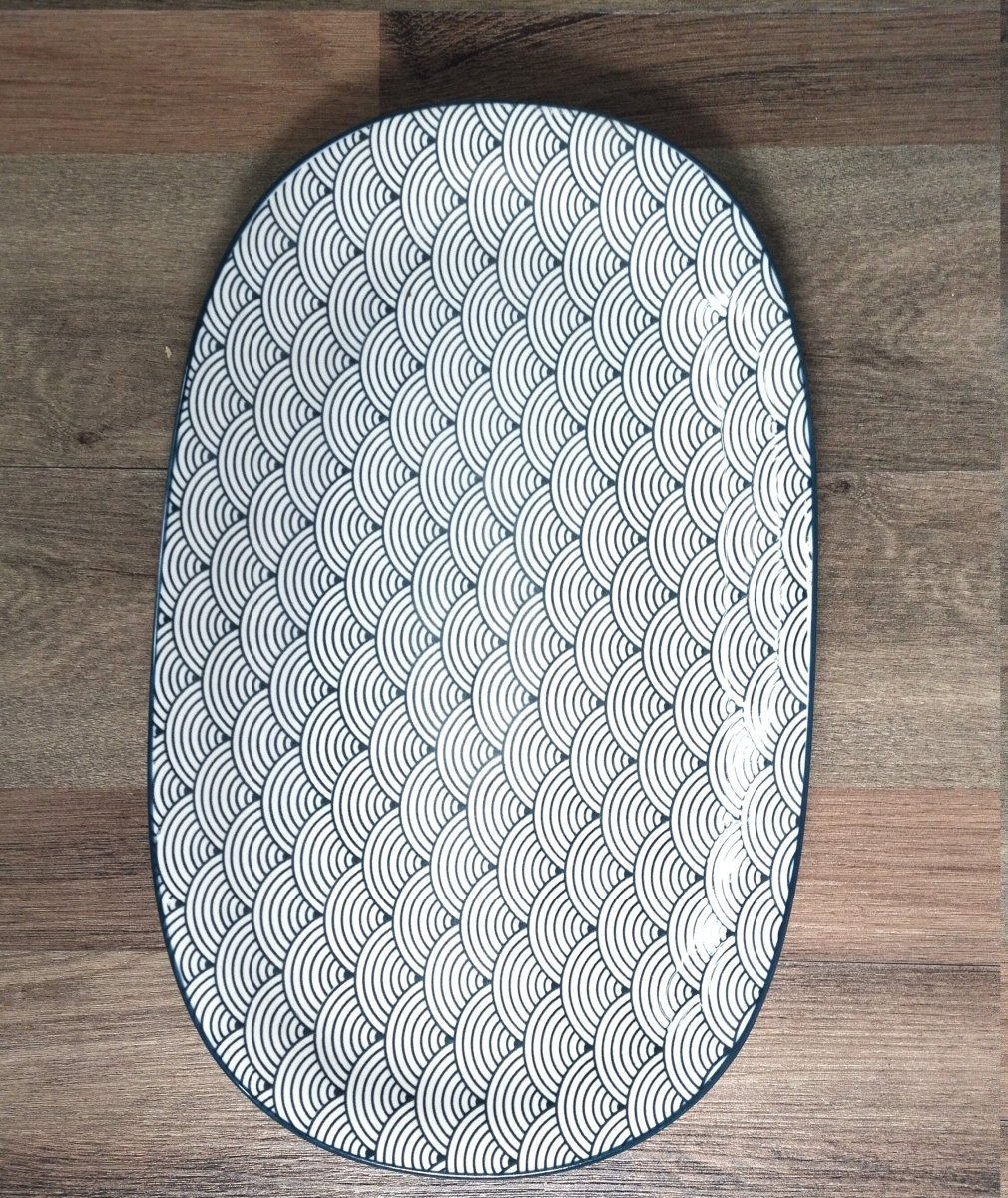 Large Oval Ceramic Tray - Techmanistan in Pakistan