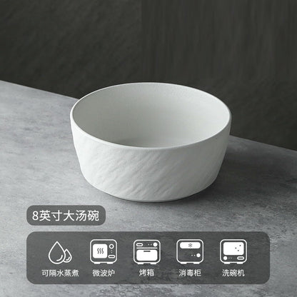 Textured Matte Finish Stoneware Bowl/Plate