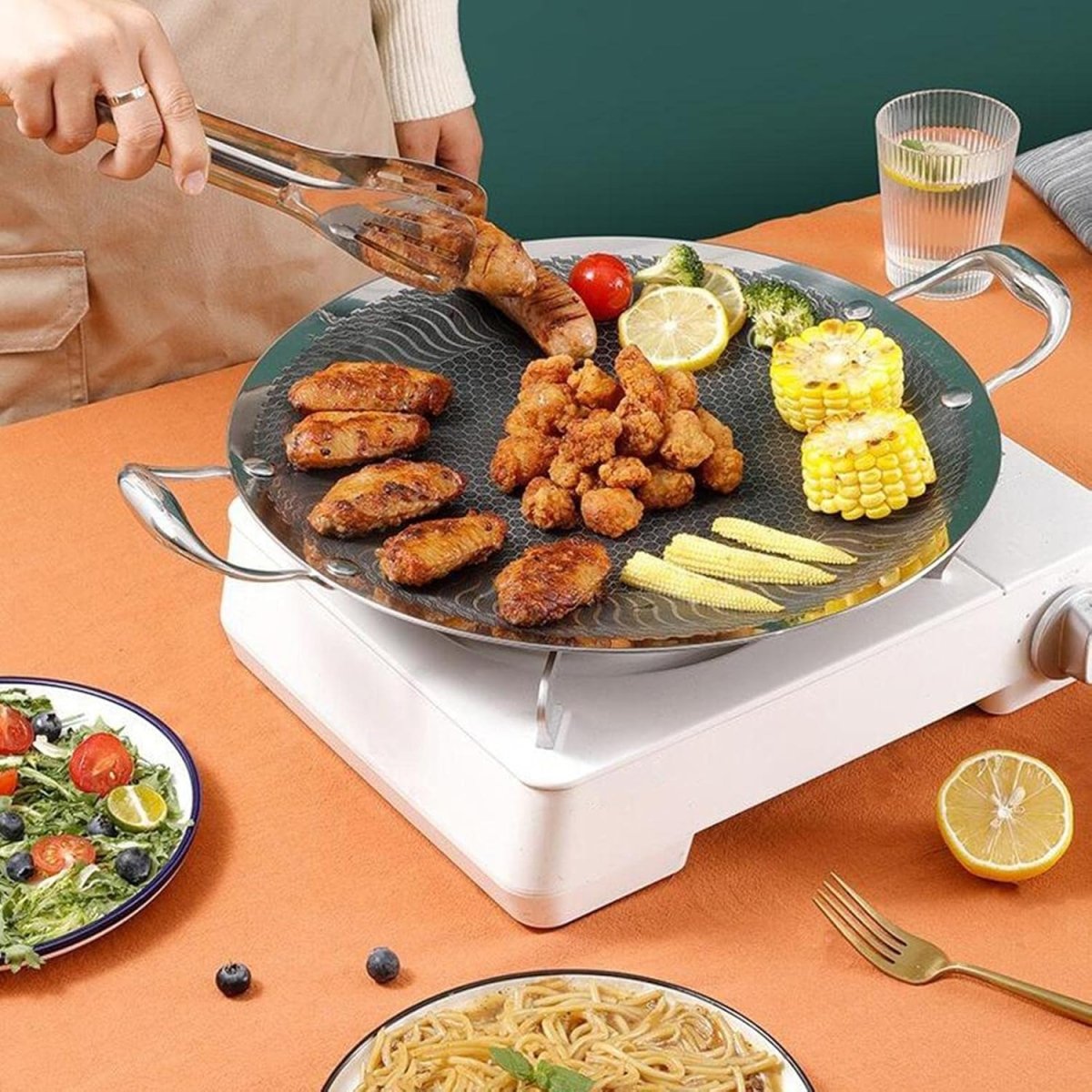 Laser Coated Honeycomb Print Tawa - Techmanistan in Pakistan