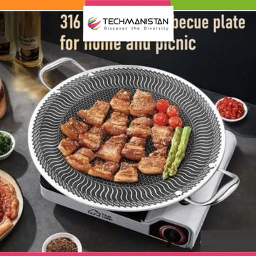 Laser Coated Honeycomb Print Tawa - Techmanistan in Pakistan