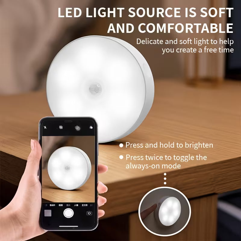 USB Rechargeable LED Motion Sensor Wall Light