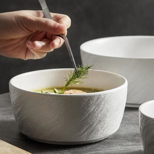 Textured Matte Finish Stoneware Bowl/Plate