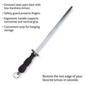 Long Stainless Steel Knife Sharpener Rod - Techmanistan in Pakistan