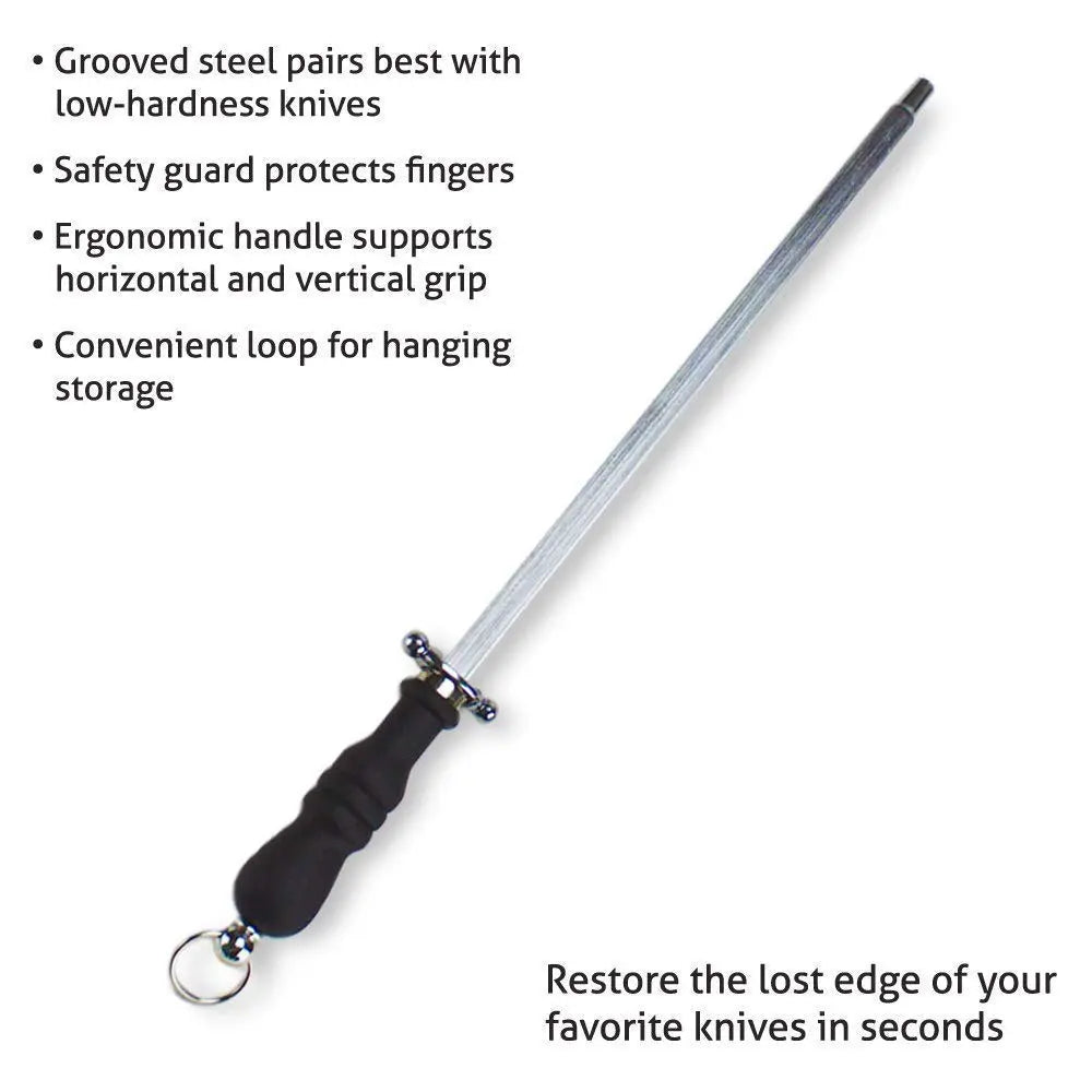 Long Stainless Steel Knife Sharpener Rod - Techmanistan in Pakistan
