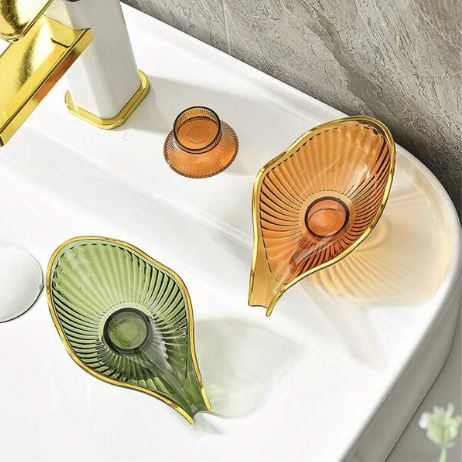 Lotus Leaf Self Draining Luxury Soap Holder - Techmanistan in Pakistan