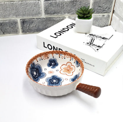 Mandala Print Ceramic Bowl with Handle - Techmanistan in Pakistan