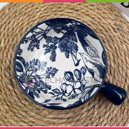 Mandala Print Ceramic Bowl with Handle - Techmanistan in Pakistan