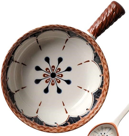 Mandala Print Ceramic Bowl with Handle - Techmanistan in Pakistan