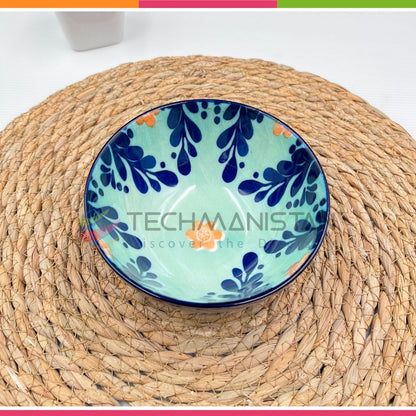 Maxwell Williams Majolica Teal Poke Ceramic Bowl - Techmanistan in Pakistan