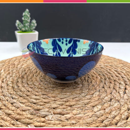 Maxwell Williams Majolica Teal Poke Ceramic Bowl - Techmanistan in Pakistan
