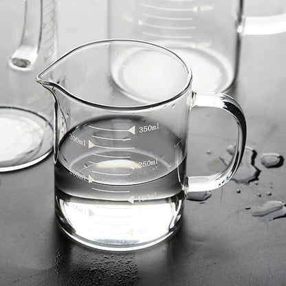 Measuring Glass Jug with Handle & Wooden Lid - Techmanistan