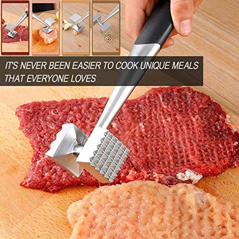 Metal Alloy Double Sided Meat Tenderizer - Techmanistan in Pakistan