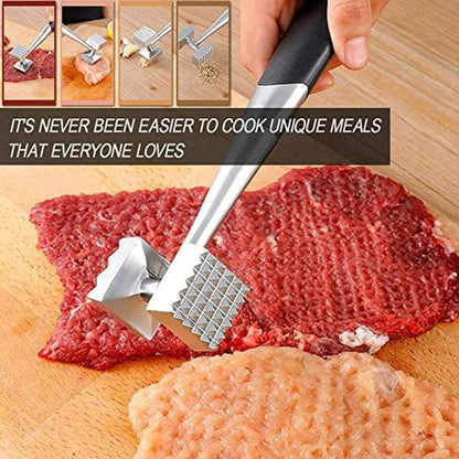 Metal Alloy Double Sided Meat Tenderizer - Techmanistan in Pakistan