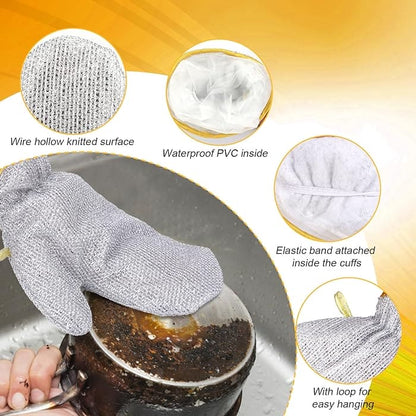 Metal Mesh Dish Cleaning Gloves - Techmanistan in Pakistan