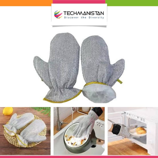 Metal Mesh Dish Cleaning Gloves - Techmanistan in Pakistan