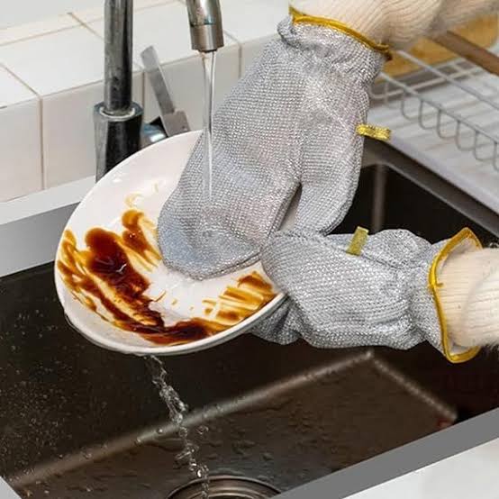 Metal Mesh Dish Cleaning Gloves - Techmanistan in Pakistan