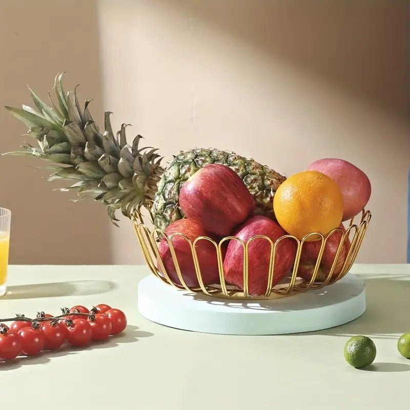 Metal Wire Fruit Basket Holder for Kitchen Countertop - Techmanistan in Pakistan