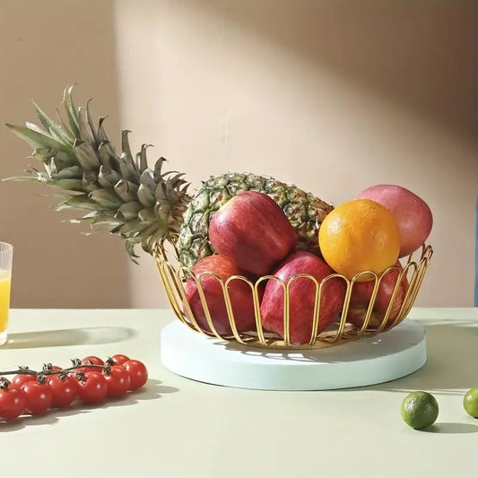 Metal Wire Fruit Basket Holder for Kitchen Countertop - Techmanistan in Pakistan