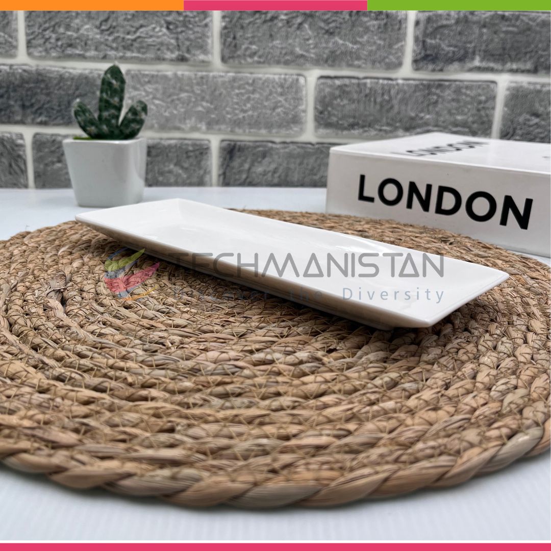 Mini Ceramic Rectangular Sushi Plate - Techmanistan in Pakistan